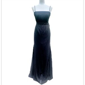 NEW Vera Wang WHITE Gown 4 Black Godets  Formal Whimsygoth Dark Romantic